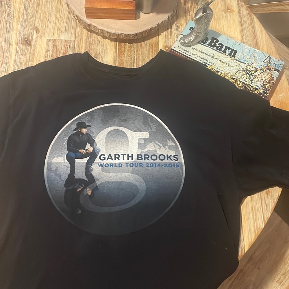 Mens Garth Brooks world tour 2014-2016 black XL t shirt